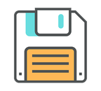 Floppy disk to represent backups